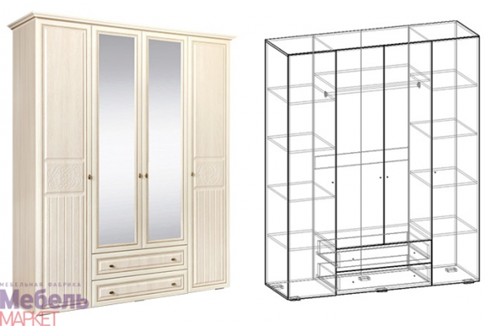 Виктория Шкаф 4 ств.