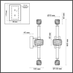 5426/28WL L-VISION ODL_EX24 000 золотой/белый/дымчатый/коньячный/металл/стекло/акрил Бра LED 28W 3000K KLIFF