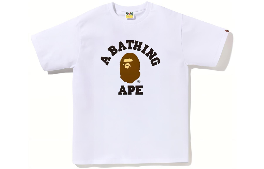 A Bathing Ape College Tee белый
