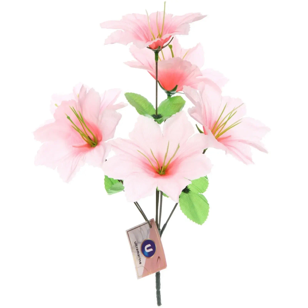 Цветы искусственные 30см «Цветочная фантазия» 6 цветков бледно-розовые