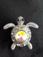 Брошь черепаха серебро