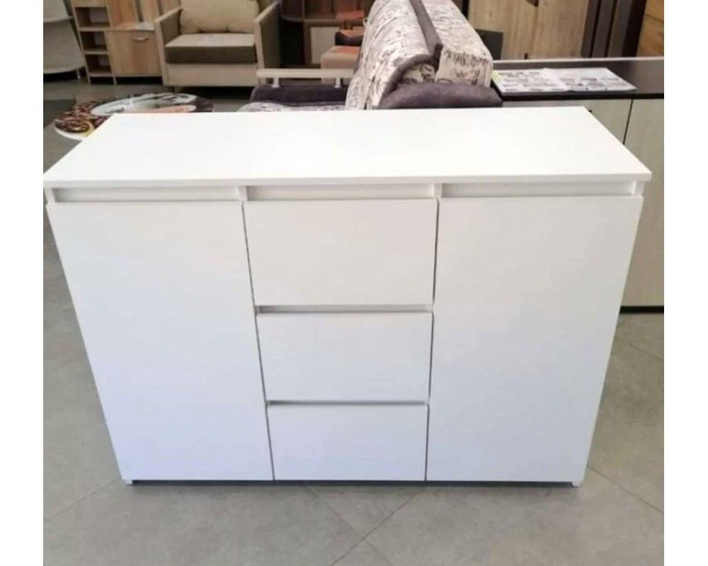 МС Мори Комод МК 1200.3 Белый гладкий