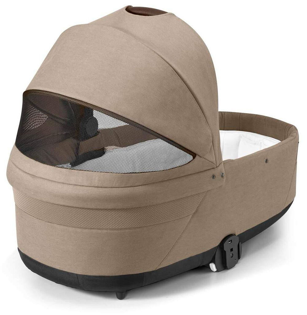 Коляска Cybex Balios S Lux TPE complete Aton B2 Bay Blue 3 в 1 Almond Beige с дождевиками