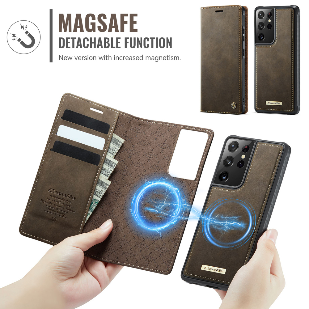 Чехол-кошелек CaseMe 2 in 1 MagSafe Samsung Galaxy S21 Ultra