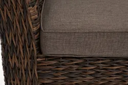 "Капучино" диван из искусственного ротанга (гиацинт) трехместный, цвет коричневый