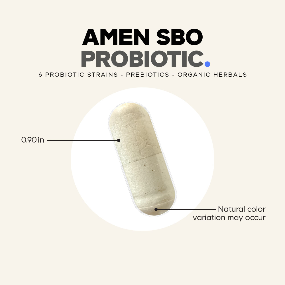 Codeage, Amen, пробиотик для SBO, 60 растительных капсул