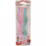 Свечи для торта «Нежная волна» 12 шт. 13 см, микс цветов