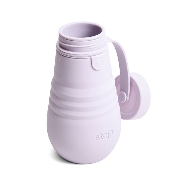 Бутылка складная силиконовая Stojo Junior Lilac, 14 oz / 400 мл