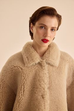 Дубленка (((Нет ничего теплее))), коричневая