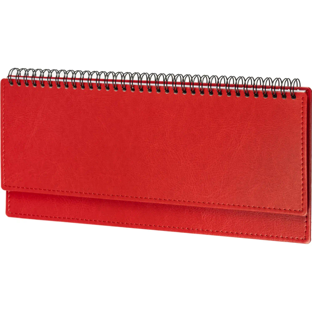 Планинг датированный 2026, красный, 303х150 мм, 120стр, Agenda