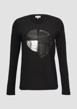 Лонгслив Slim Fit с принтом