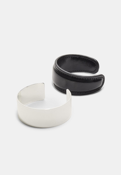 STRADIVARIUS Набор из 2 браслетов, серый