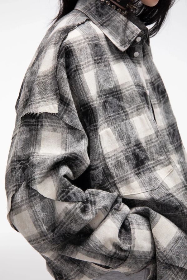 Рубашка Destroy 2.0 черно-белая - фото 4