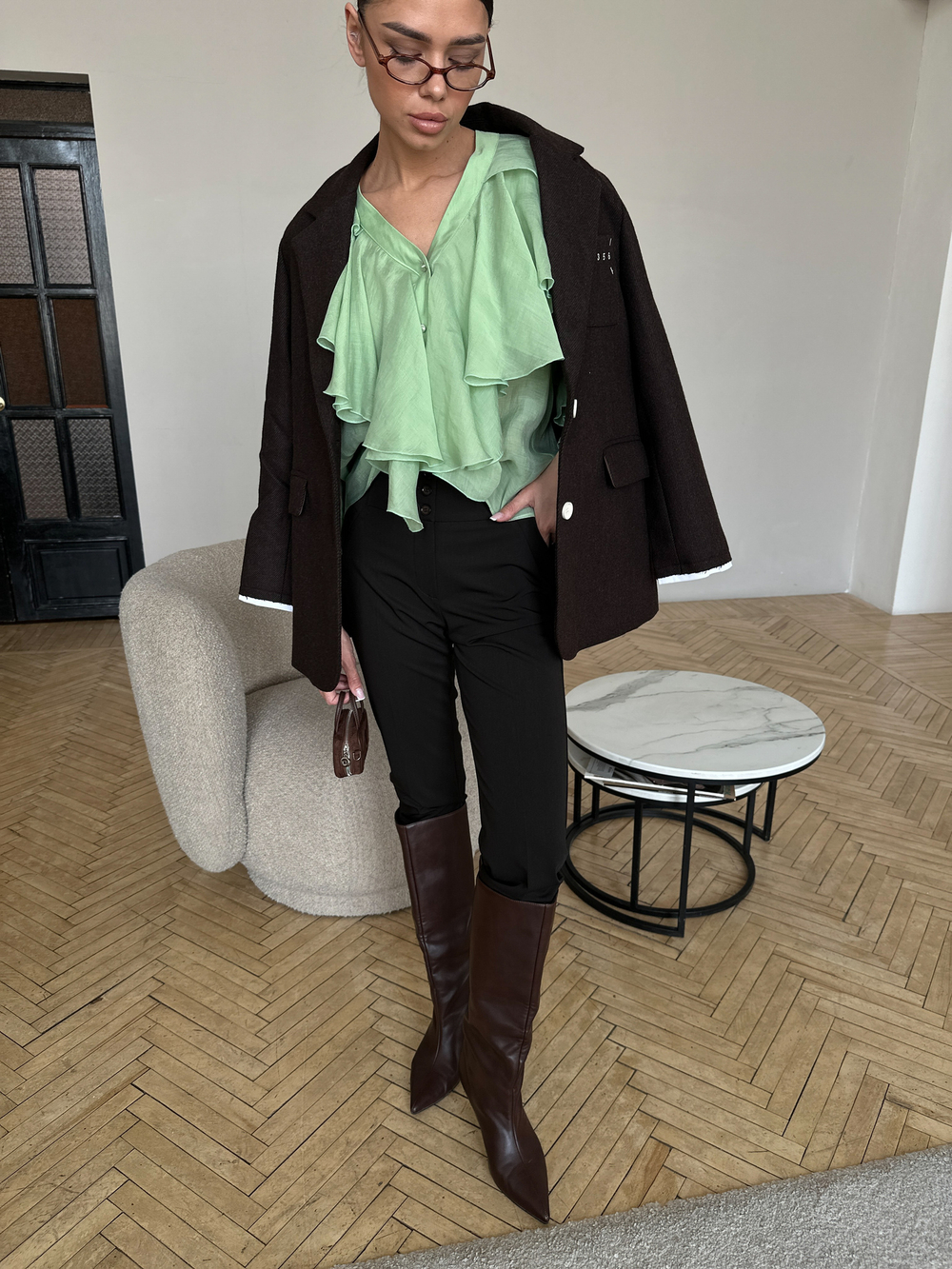 Блуза с рюшами в стиле бохо