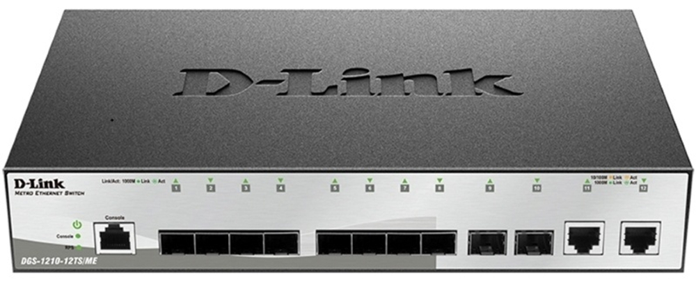 D-link DGS-1210-12TS/ME/B1A черный