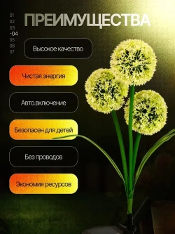 Светильник садовый уличный на солнечной батарее Фонарики садовые для дачи