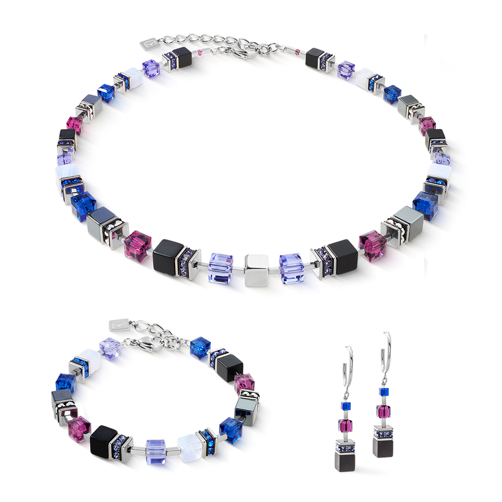 Серьги Coeur de Lion Blue-Purple 3039/21-0708
