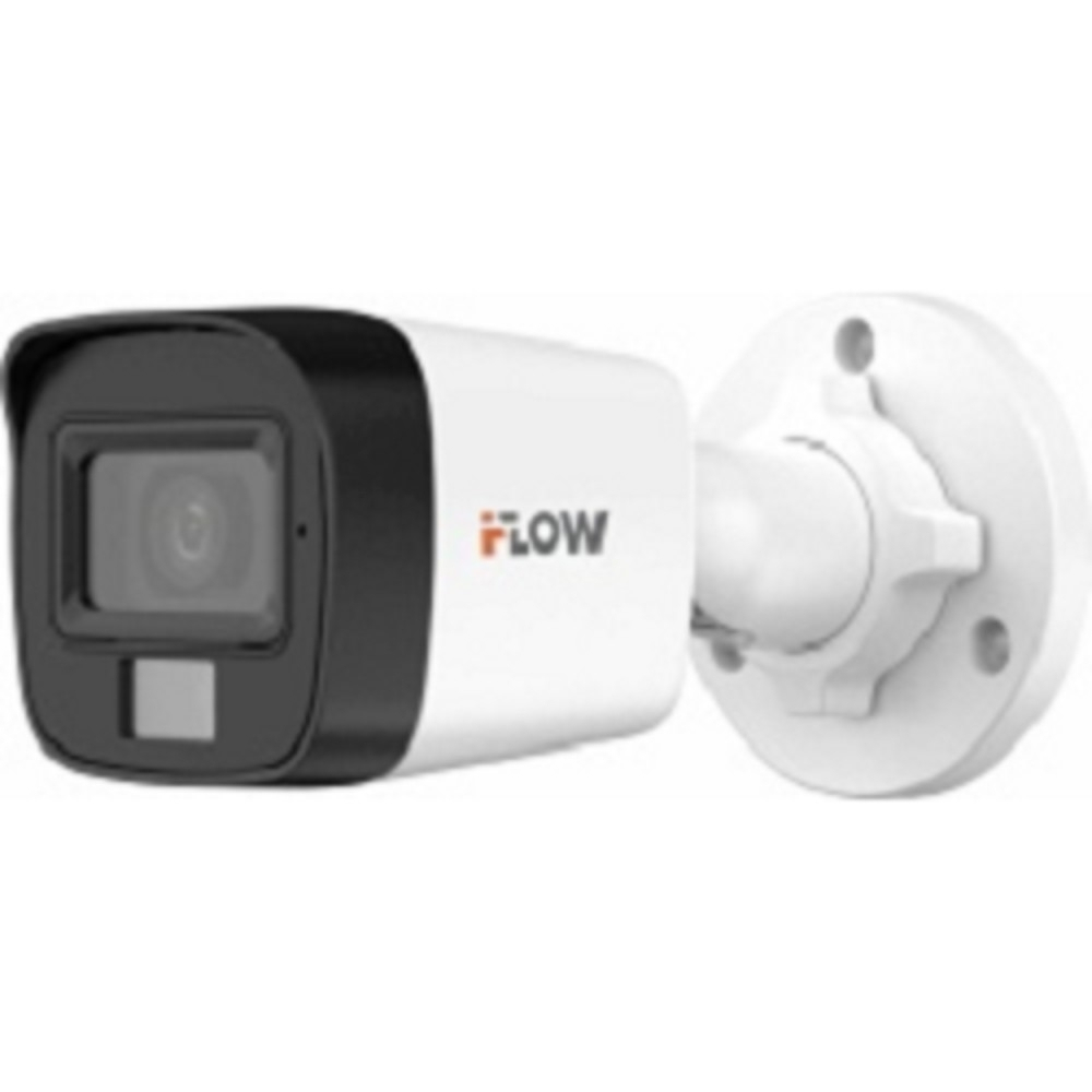 Камера видеонаблюдения iFLOW F-AC-2152M(2.8mm) Value 3К (5Мп 16:9) уличная цилиндрическая HD-TVI камера с гибридной подсветкой ИК/LED до 30/20м и встроенным микрофоном (AoC)