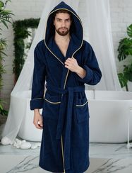 Халат мужской махровый с капюшоном "Любимый"