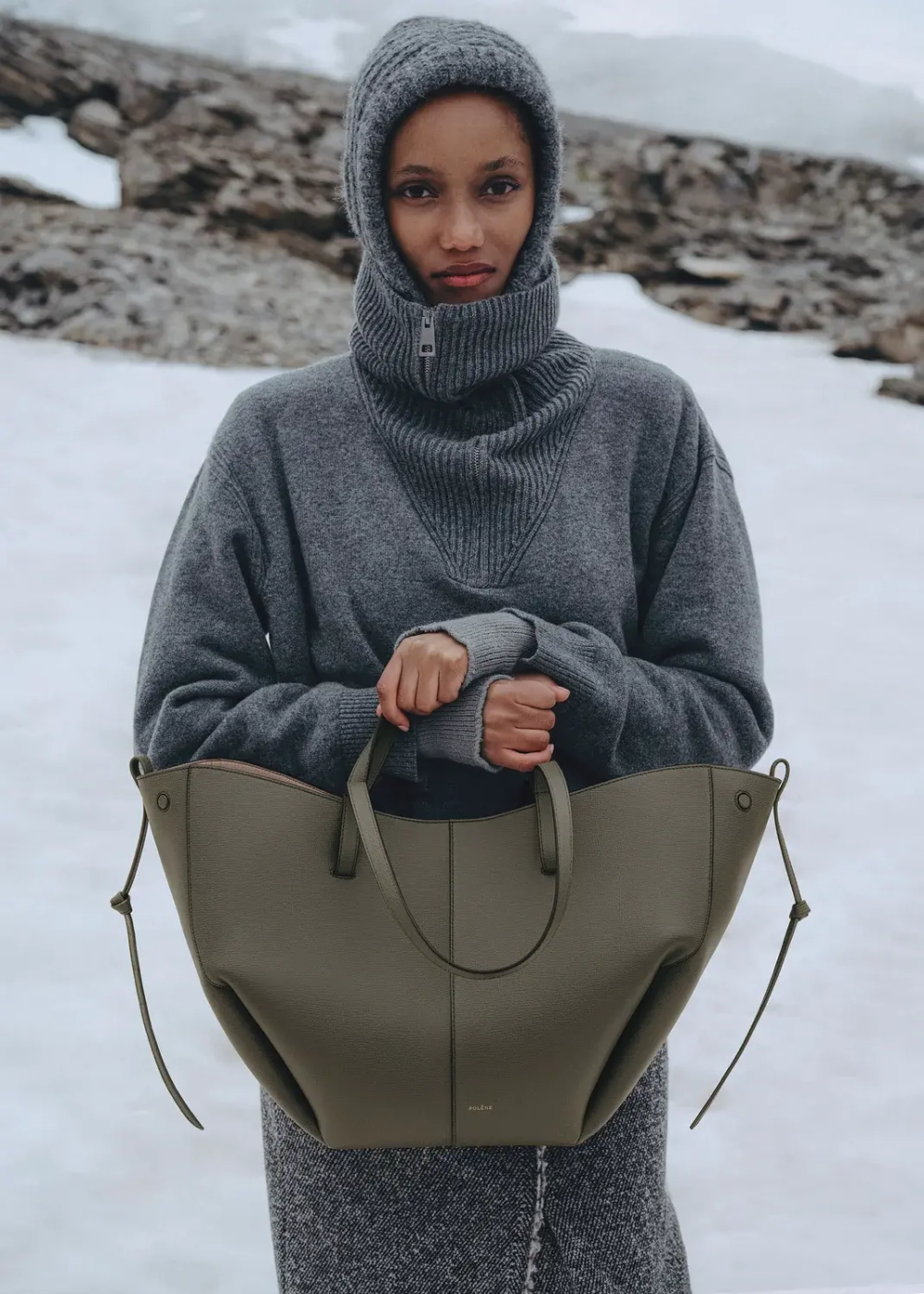 POLENE СУМКА CYME, ДЫМЧАТО-ЗЕЛЕНЫЙ