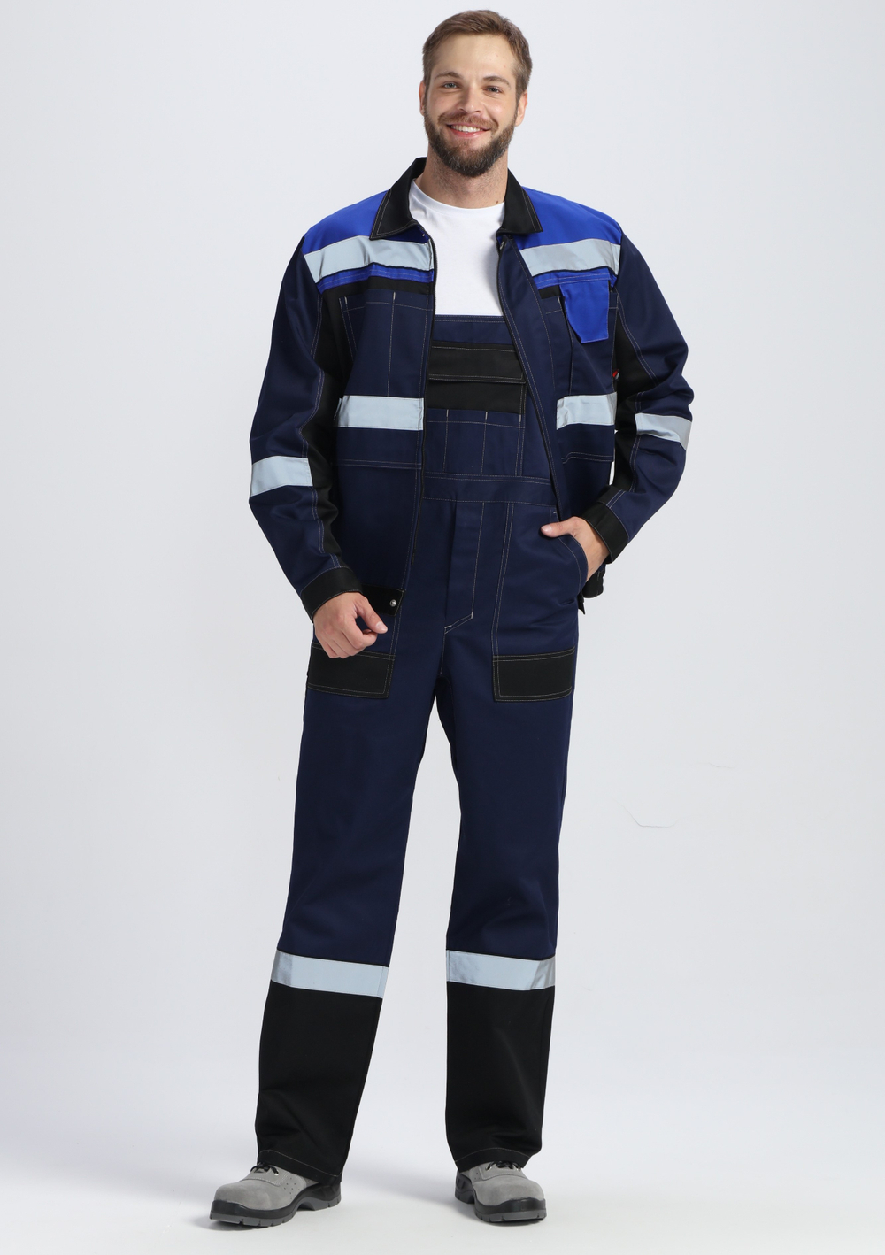 Костюм Вивантек-2 СОП У. (тк.Смесовая,240) п/к, т.синий/черный/васильковый