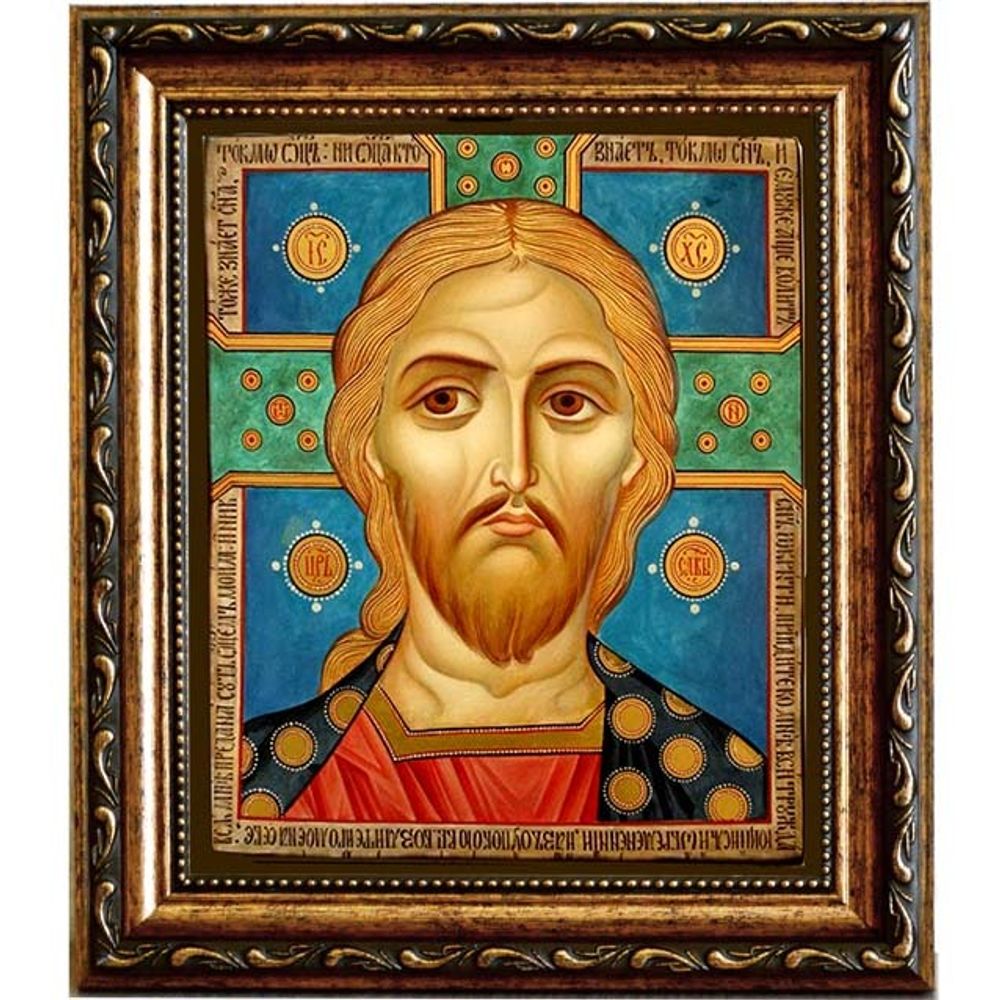 Спас Златые Власы. Икона Иисуса Христа на холсте.