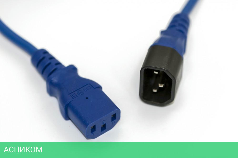 Кабель питания Hyperline PWC-IEC13-IEC14-1.8-BL синий