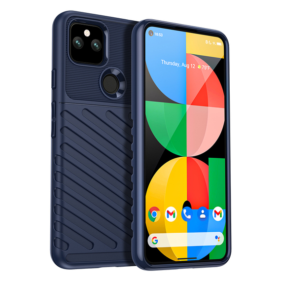 Чехол усиленный защитный синего цвета для Google Pixel 5a, серии Onyx от Caseport