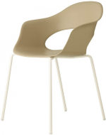 Кресло пластиковое Scab Design Lady B, лен, тортора