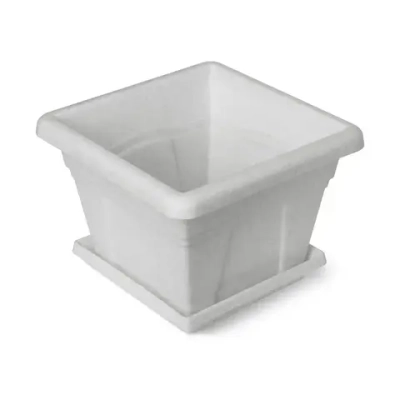 Горшок Квадро с поддоном 0.63л 12см мрамор С160М (комплект 50 шт)