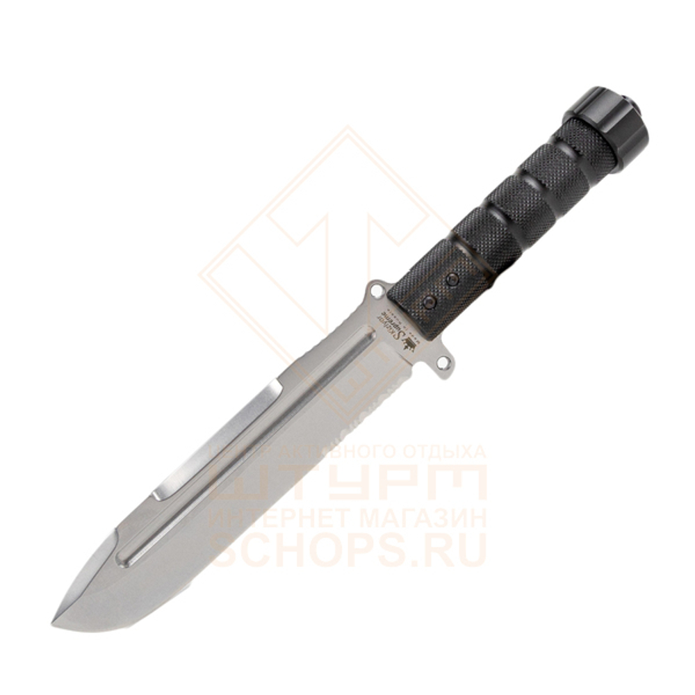 Нож Kizlyar Supreme Survivalist-Z D2 алюминий, Black/Stonewash