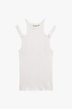 ZARA ТОП БЕЗ РУКАВОВ, БЕЛЫЙ