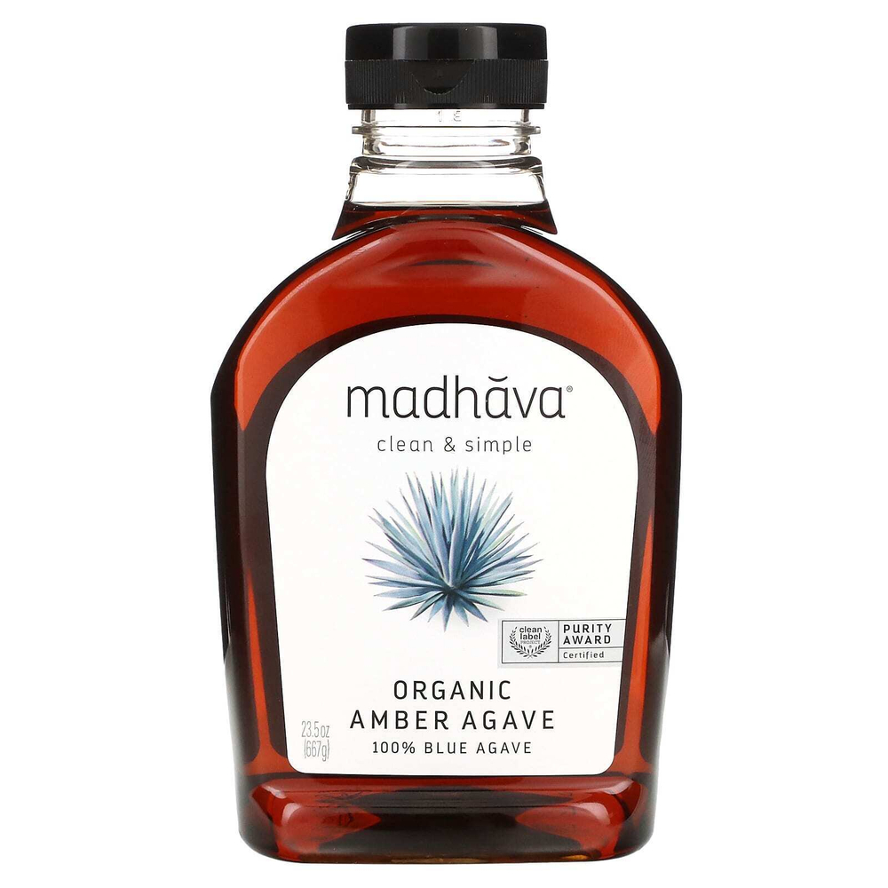 Madhava, органическая янтарная необработанная голубая агава, 667 г (23,5 унции)