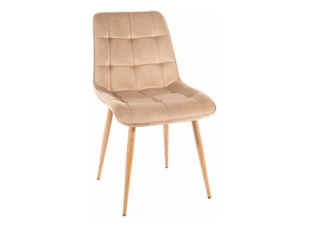 Стул SIGNAL CHIC D Velvet Bluvel 28 бежевый/дуб