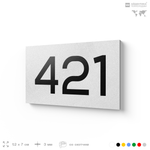 Номер на дверь 421, табличка на дверь для офиса, квартиры, кабинета, аудитории, склада, белая 120х70 мм, Айдентика Технолоджи