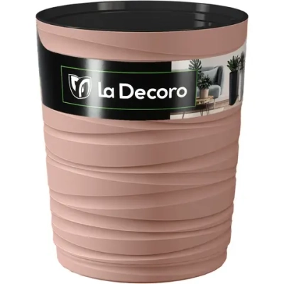Кашпо для цветов пластиковое 15л d-30см «Модерн Медиум» Мокко