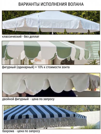 Зонт профессиональный Banana 3000х4000 бежевый Турция