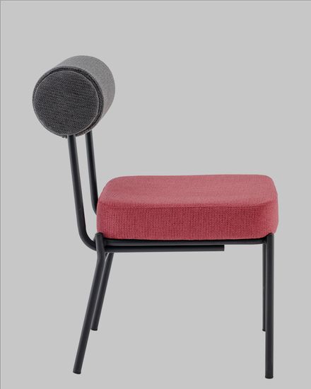 Стул обеденный Ponpoun тёмно-серый бордо