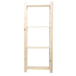 Стеллаж напольный Альберт 159 см для рассады, книг, деревянный стеллаж на балкон, в натуральной отделке