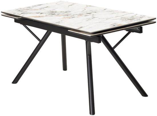 Стол ЛИБЕРТИ 180 Cold Jade, керамика / Черный каркас