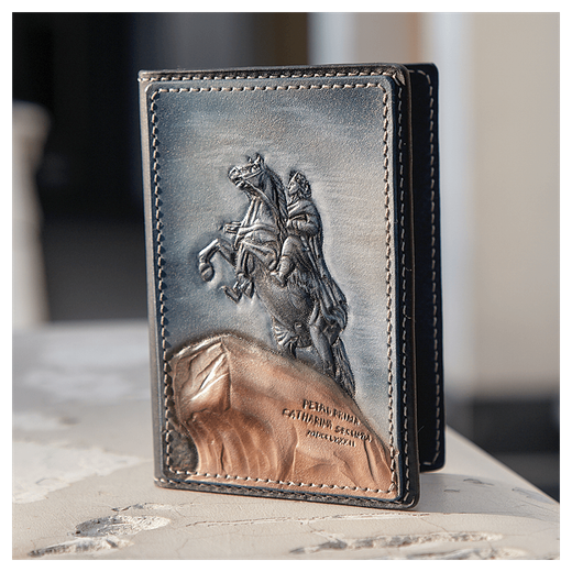 Обложка для документов «Городские мотивы» серая