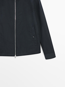 Massimo Dutti Короткая куртка с карманами, темно-синий