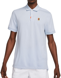 Мужское теннисное поло Nike Polo Dri-Fit Heritage Slim2 - blue whisper