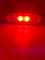 Фонарь габаритный светодиодный красный Fristom FT-015 C LED с проводом 0.5 м. (1 шт.)
