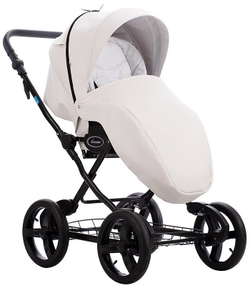 Детская коляска AroTeam Cocoline Prima 3 в 1 с автокреслом Avionaut Cosmo 08 белая кожа