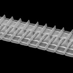 Шторная лента Oz-Is арт. 3948 MP вафельная сборка, коэф сборки 1:2,0, цвет прозрачный (ширина 80 mm)
