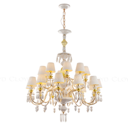 Люстра Cloyd LOTTIE-B C20 / Ø92 см- бел.-золотая керамика (арт.11400)