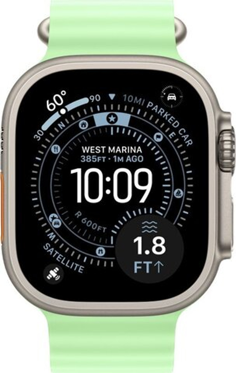 Умные часы Apple Watch Ultra 3, 49 мм, Natural Titanium Neon Green Ocean Band
