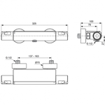 Настенный термостатический смеситель для душа с полочкой Ideal Standard Ceratherm T50 A7695AA
