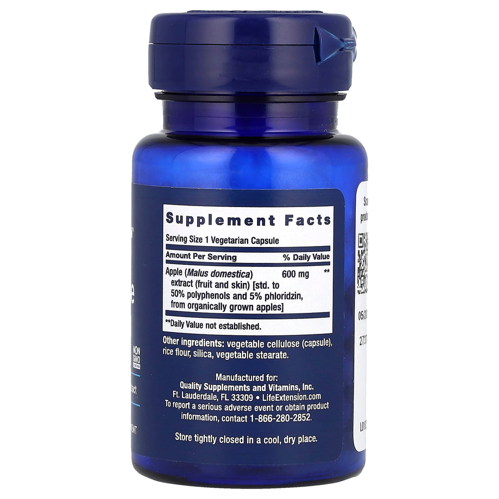Life Extension, AppleWise, 600 мг, 30 растительных капсул
